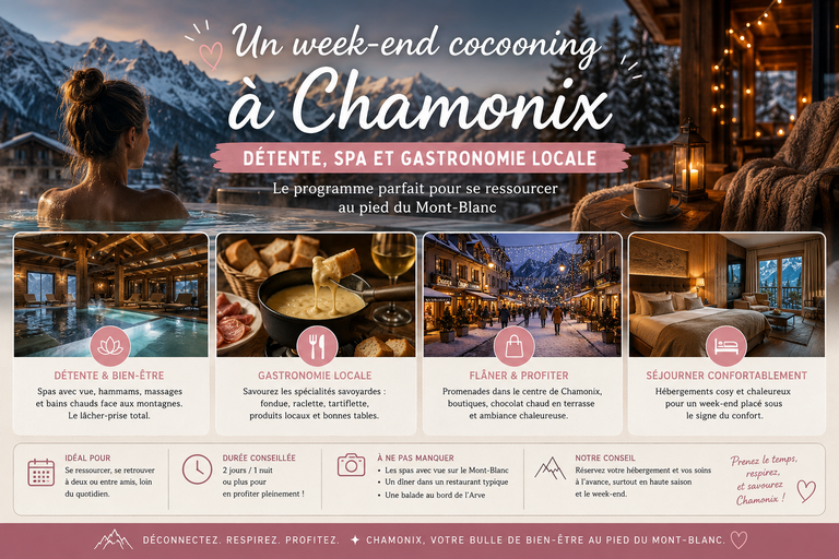 Un week-end cocooning à Chamonix détente, spa et gastronomie locale - Au Pied Du Mont-Blanc