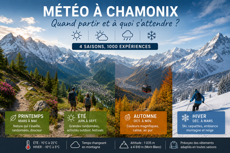 Météo à Chamonix quand partir et à quoi s'attendre